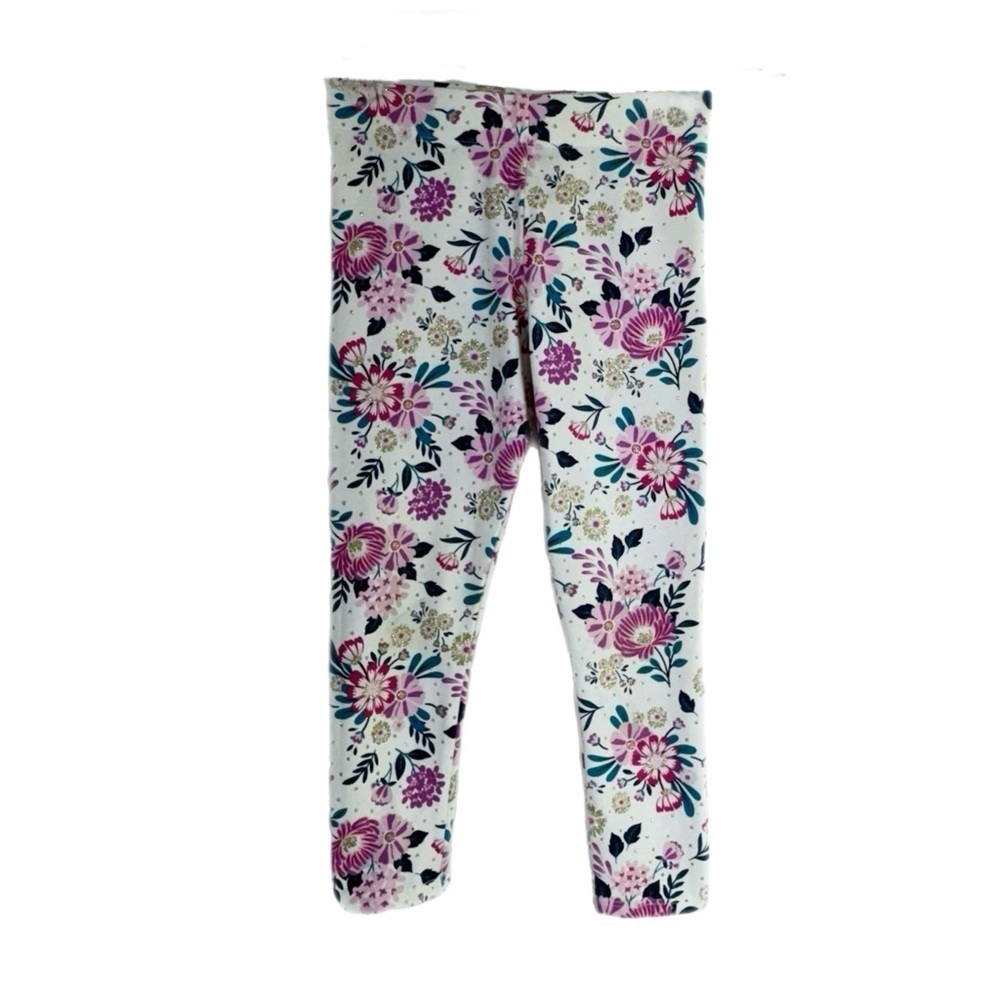 Isaac Mizrahi Girls Glittery Floral Leggings